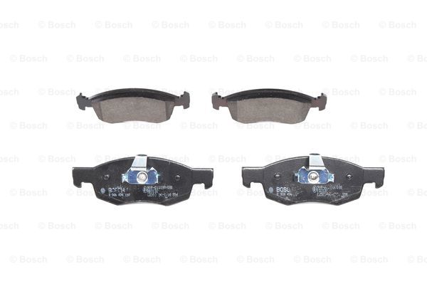 купить Тормозные колодки дисковые передние BOSCH 0 986 494 197, комплект на Рено (Renault) Дачия (Dacia) Логан, МСВ, Дастер, Лоджи.