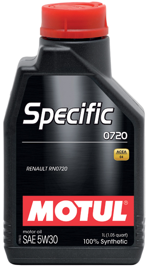 купить Масло моторное синтетическое MOTUL 102208/SPECIFIC 0720 SAE 5W30 (1л.) на Рено (Renault) Дачия (Dacia) Логан, МСВ, Дастер, Лоджи.
