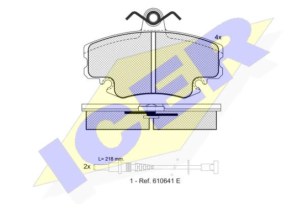 купить Тормозные колодки дисковые передние  ICER 180993-700, комплект на Рено (Renault) Дачия (Dacia) Логан, МСВ, Дастер, Лоджи.