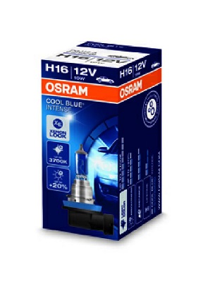 купить Лампа галогенная COOL BLUE INTENSE 12V H16 19W (бело-голубой свет) OSRAM 64219 CBI на Рено (Renault) Дачия (Dacia) Логан, МСВ, Дастер, Лоджи.