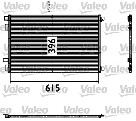 купить Радиатор кондиционера VALEO 817608 на Рено (Renault) Дачия (Dacia) Логан, МСВ, Дастер, Лоджи.